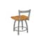 Holland Bar Stool Co 18" Low Back Swivel Vanity Stool, Nickel Finish, Med Maple Seat 82118ANMedMpl - alternate 3